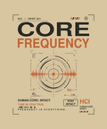 Core Frequency tee back print on sand — Human Core Intact Drop 001