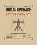 Human Upgrade tee back print on sand — Human Core Intact Drop 001