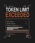 Token Limit Exceeded tee back error print on black — UNIT_003 Drop 002