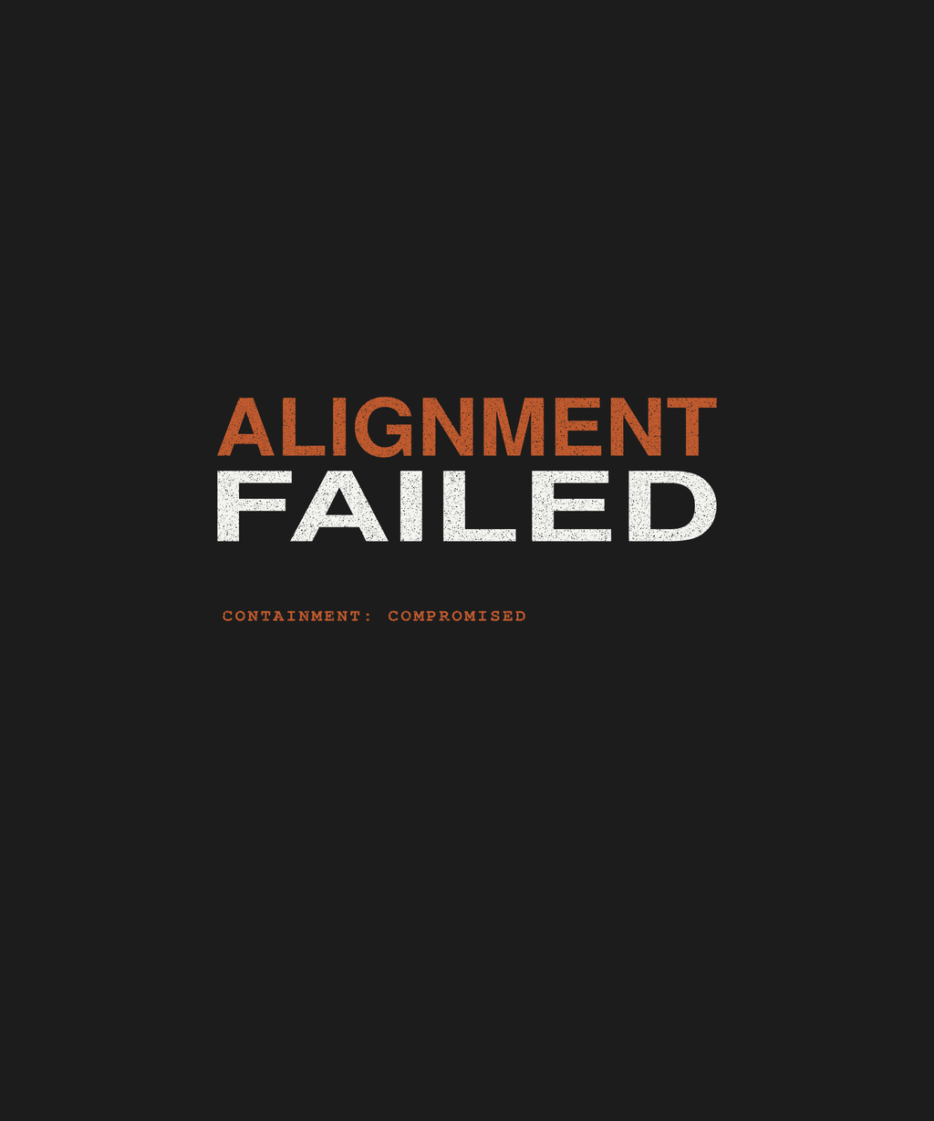 Alignment Failed tee front print on black — UNIT_007 Drop 002