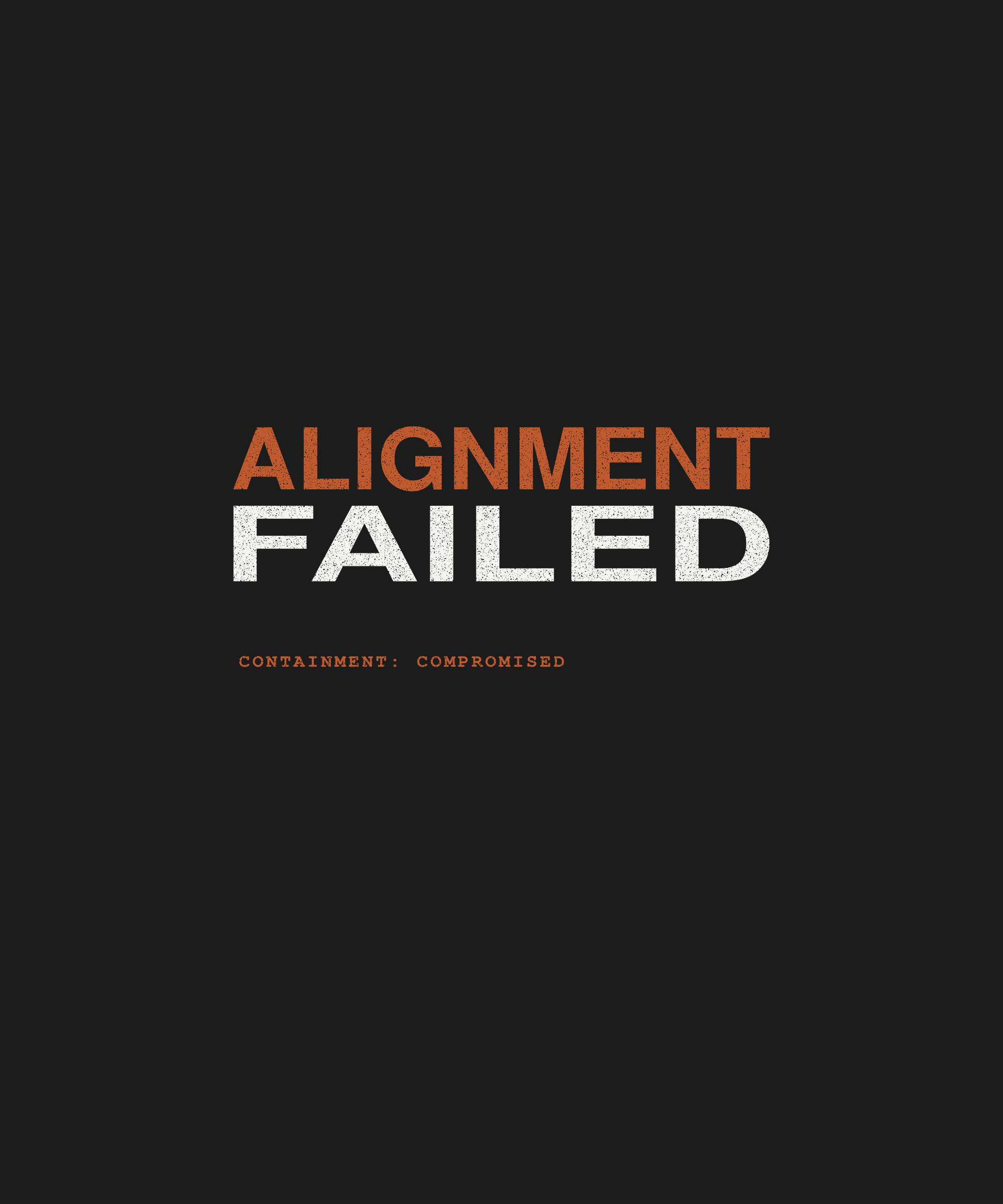 Alignment Failed tee front print on black — UNIT_007 Drop 002